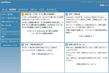 サポート : mabWare
